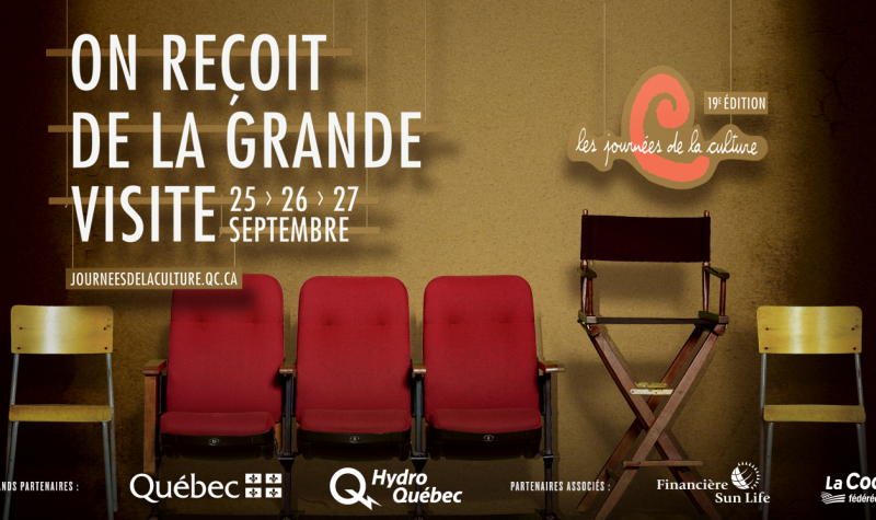 Journées de la culture : la région Centre-du-Québec reçoit de la grande visite et célèbre le 7e art !