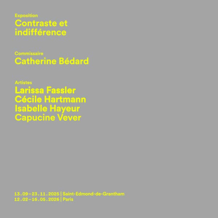 Exposition Contraste et indifférence