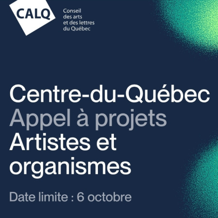 Appel &agrave; projets pour les artistes, &eacute;crivains, &eacute;crivaines  et organismes artistiques du Centre-du-Qu&eacute;bec